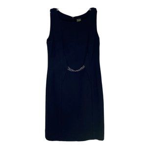 Taylor Womens Size 8 Dress Chain Black Sheath Career Modest Structured